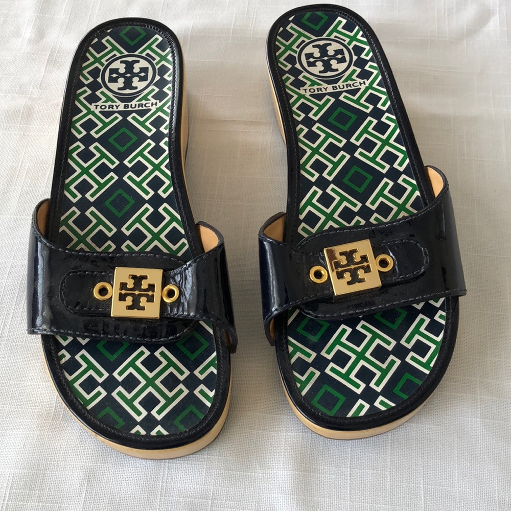 Tory Burch Blue Sandals. Size 7.5.